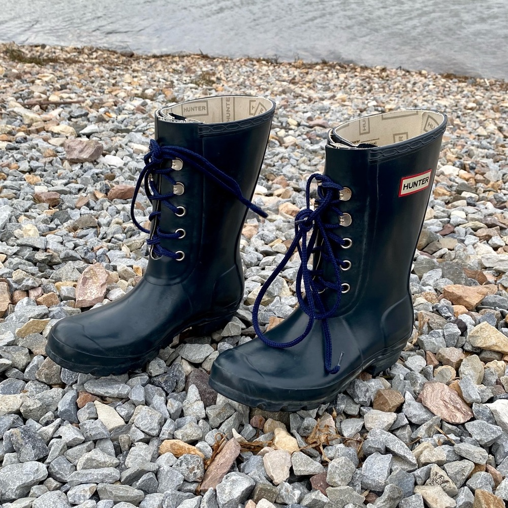 Hunter Original Core Lace-Up Wellington Mid-Calf Boot